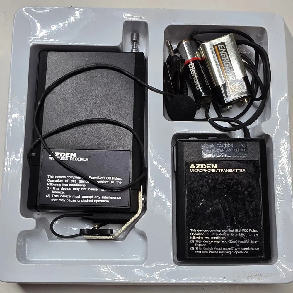 Azden WMS-10 Wireless Microphone System Transmitter Receiver for Video Camera